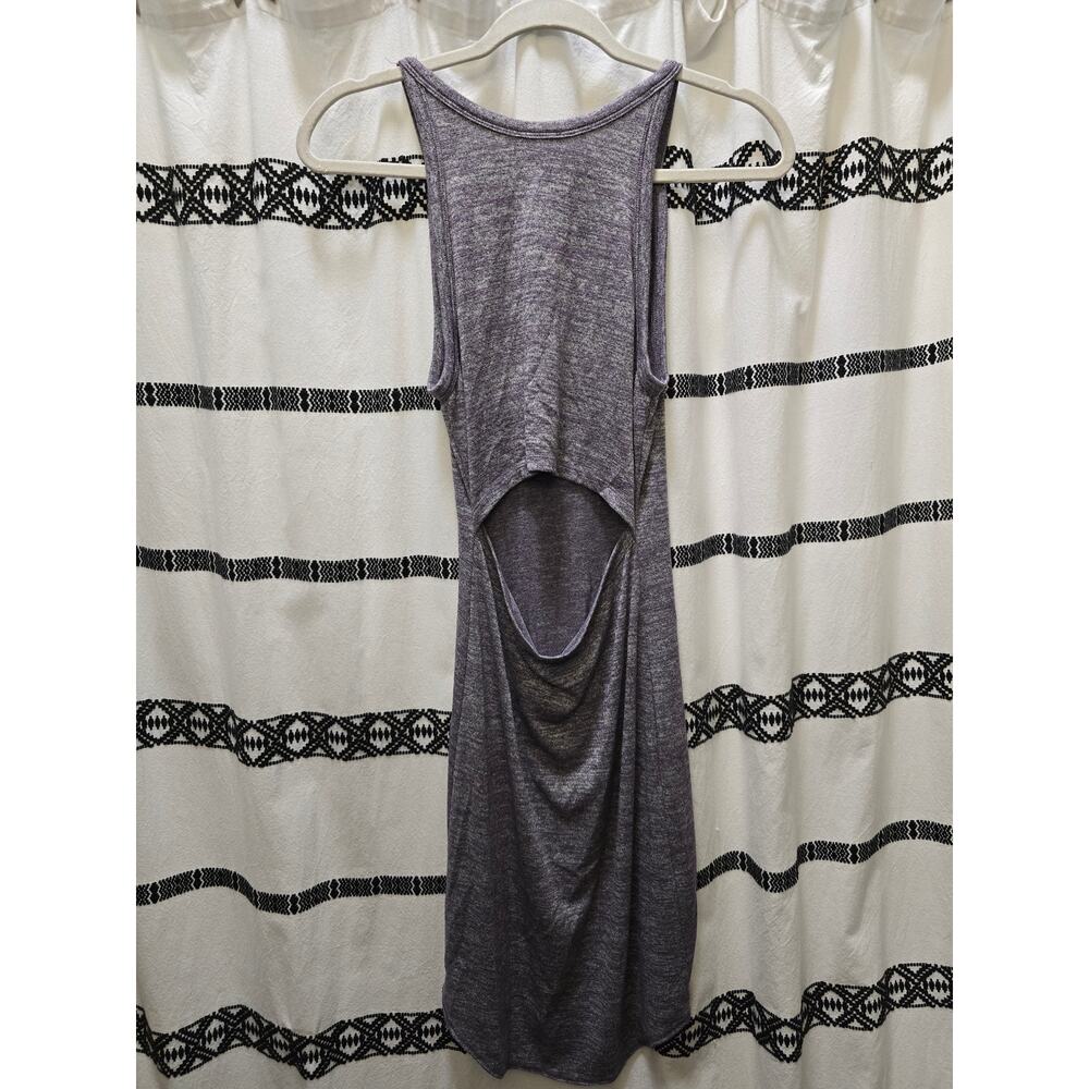 Wilfred Free purple heathered cut out back bodycon sleeveless tank dress small - Picture 5 of 10